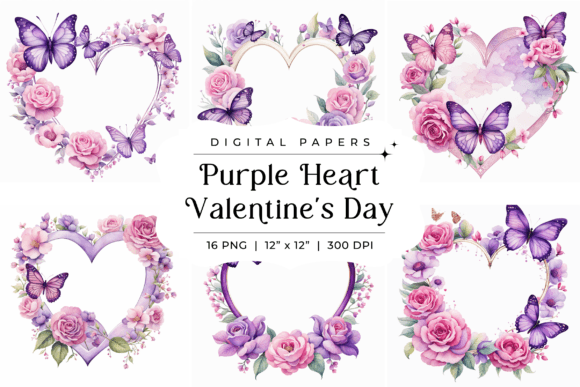Download Purple Heart Valentines Day Background - Heart valentines day Collection