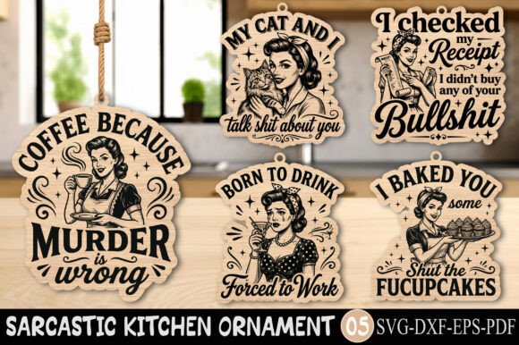 Download Funny Retro Housewife Laser Cut File - Funny Collection