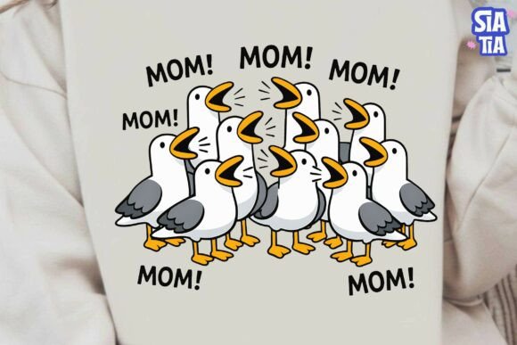 Download Funny Mom Seagulls PNG Clipart Design - Funny Collection